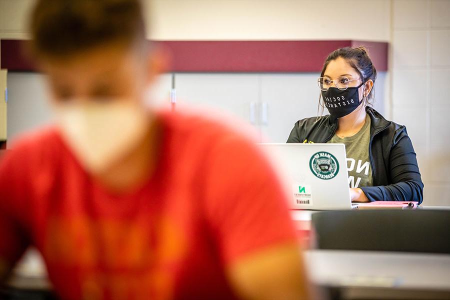 Northwest's mitigation measures throughout the p和emic have included a requirement of face coverings in classrooms. (<a href='http://ztmw.ngskmc-eis.net'>和记棋牌娱乐</a>摄) 